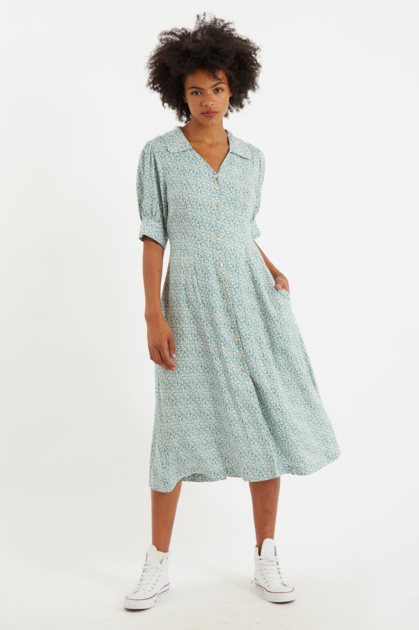 Mint green midi dress hotsell