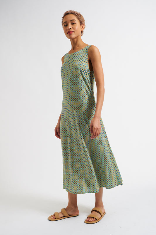 Orinda Tangiers Print Sleeveless Midaxi Dress