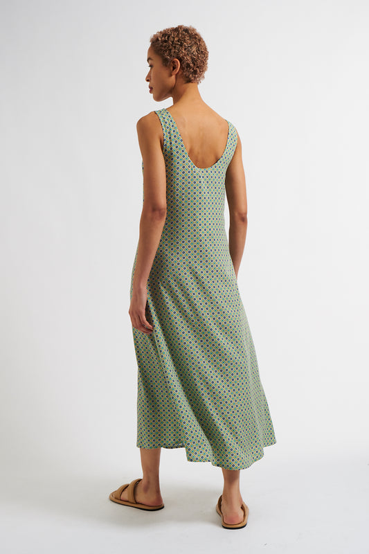 Orinda Tangiers Print Sleeveless Midaxi Dress