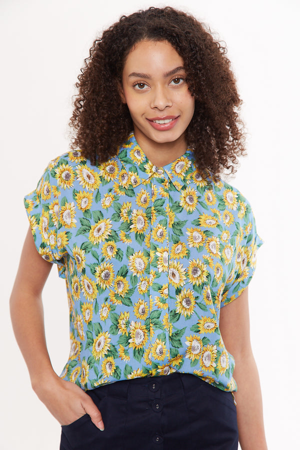 Abinaya Sunflower Short Sleeve Shirt