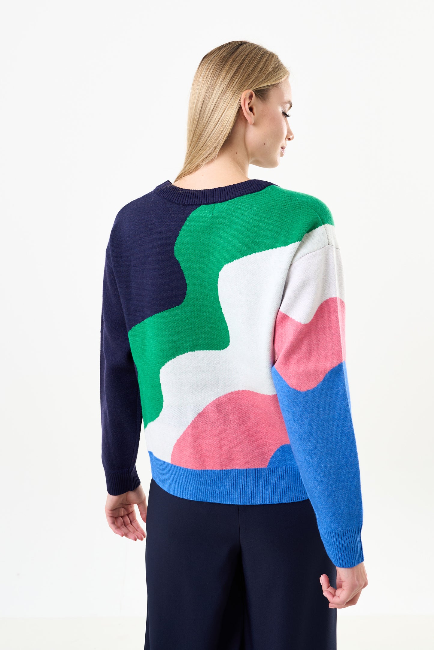 Abra Squiggle Engineered Jacquard Jumper