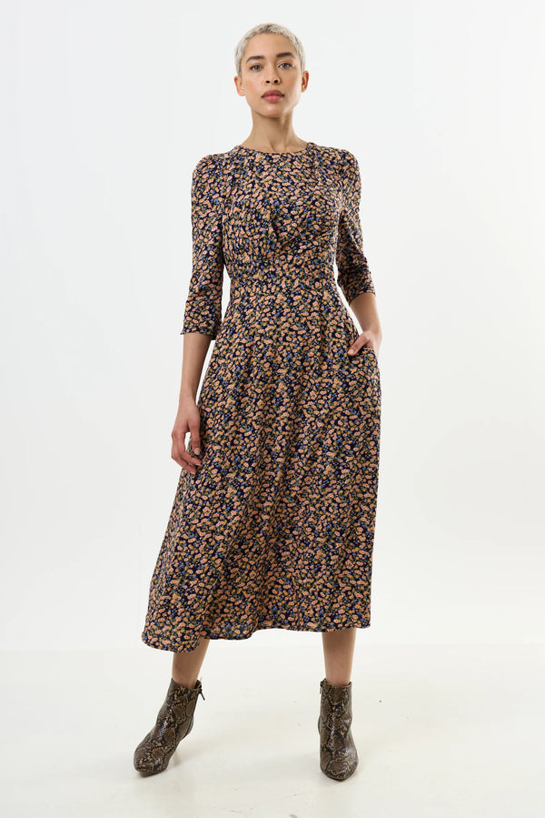 Birte Spring Ditsy Print Midi Dress