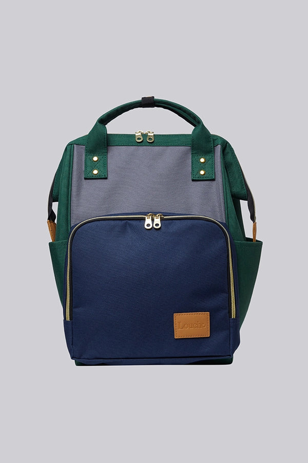 Billie Colour Block Pocket Backpack Green