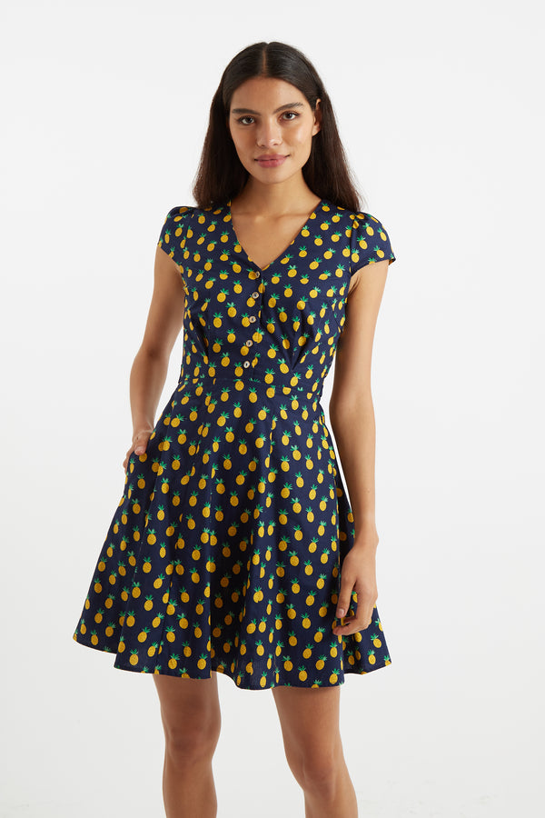 Cathleen Mini Pineapple Please Tea Dress