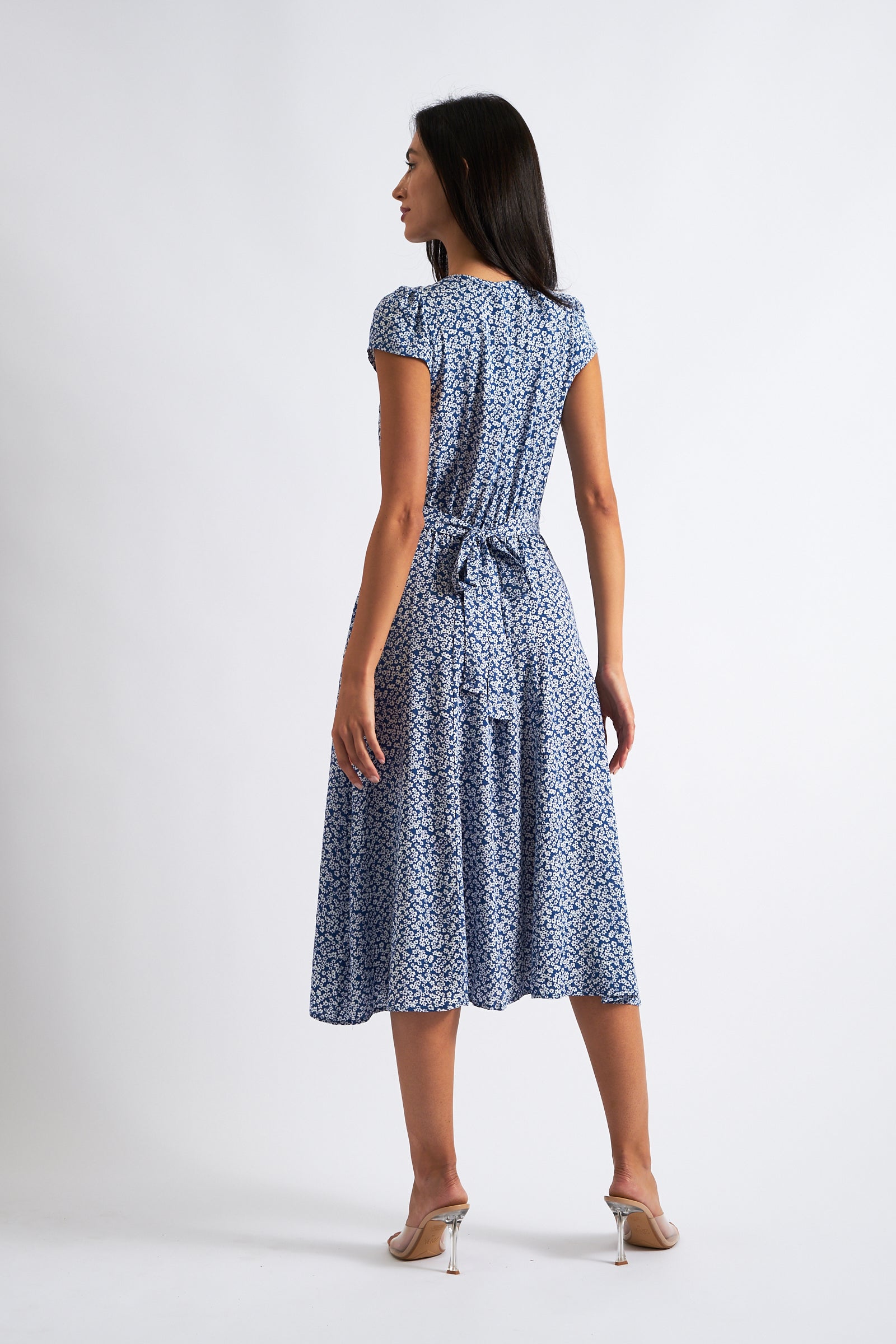 Blue midi outlet tea dress