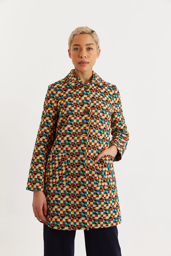 Dryden Geo Jacquard Coat