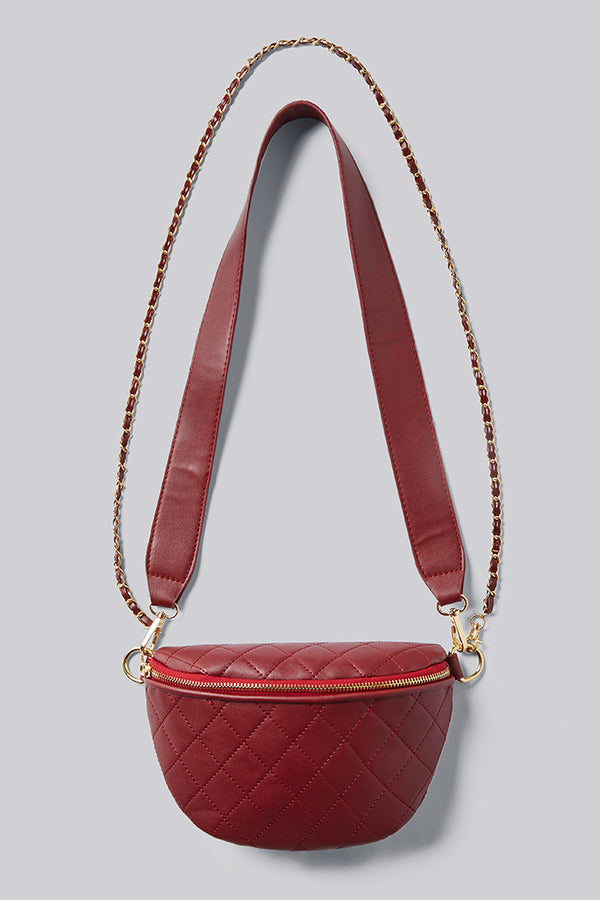 Dekar Cross Body Quilted Bum Bag - Red