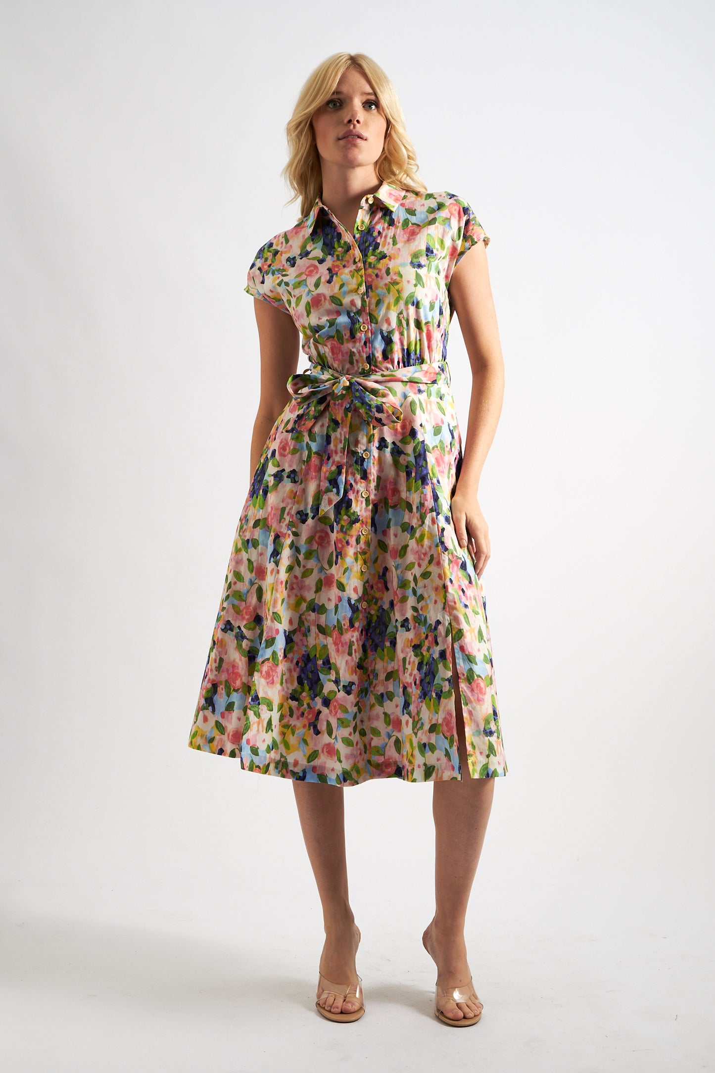 Fleur Summer Dream Print Midi Shirtdress