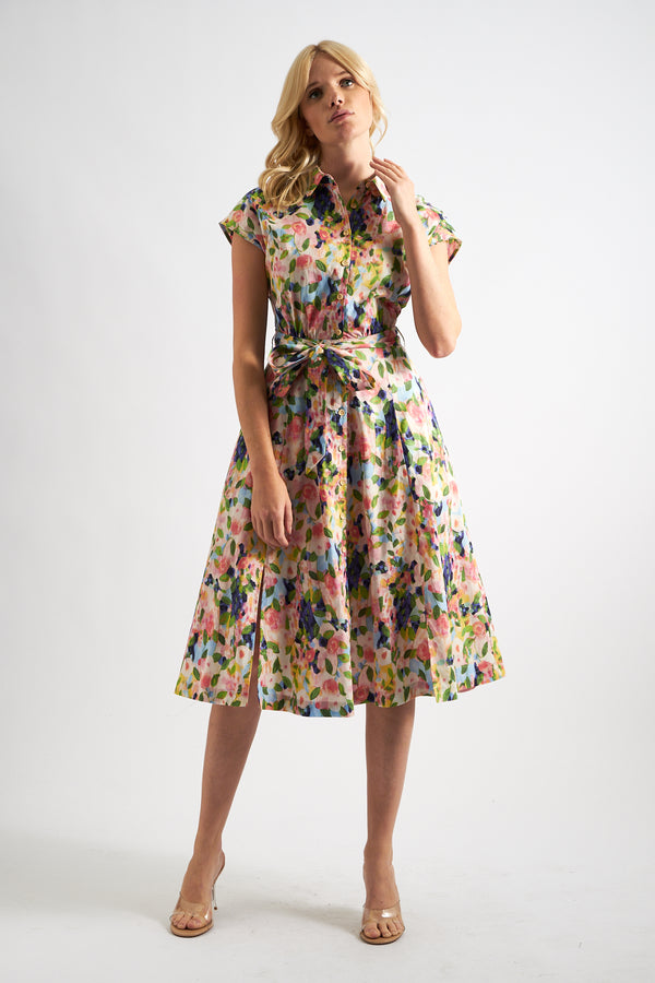 Fleur Summer Dream Print Midi Shirtdress