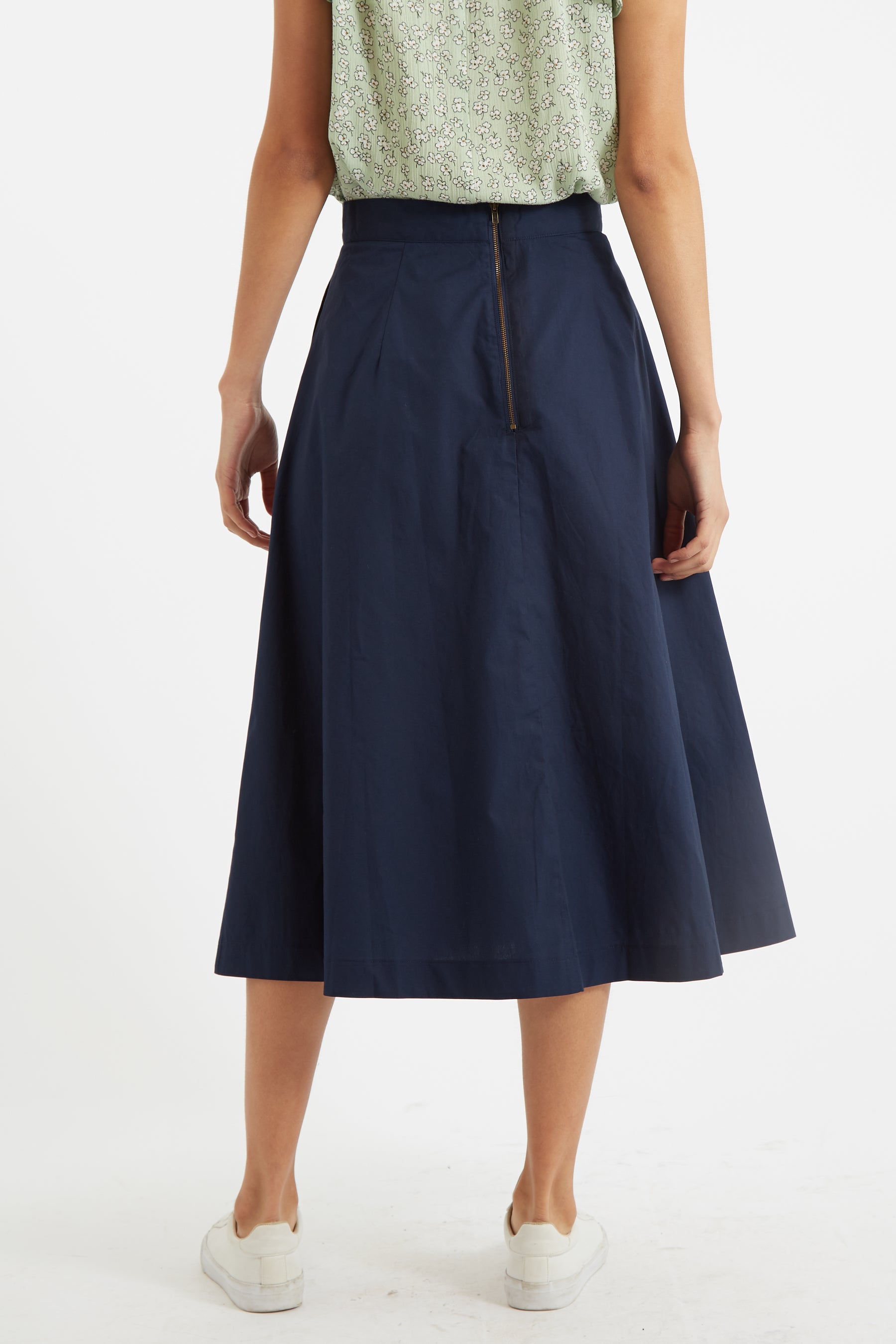 Francoise Poplin Midi Skirt – Louche