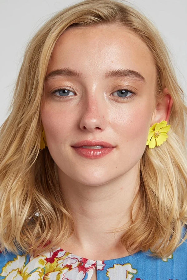 Louche Jalicia Flower Earring - Yellow