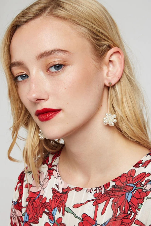 Louche Jemmimah Pearl Flower Earring