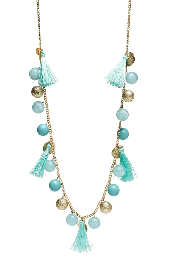 Louche Laura Tassel And Bead Necklace - Gold