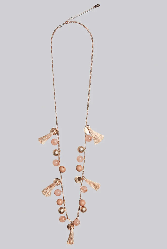 Laura Tassel Rose Gold Necklace