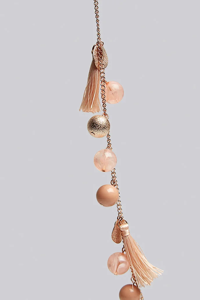 Laura Tassel Rose Gold Necklace