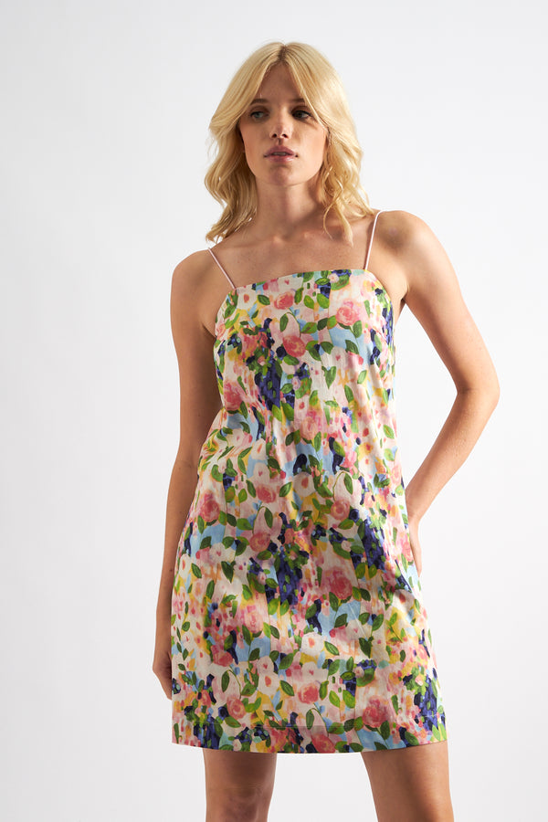 Linsey Summer Dream Print Strappy Mini Sundress