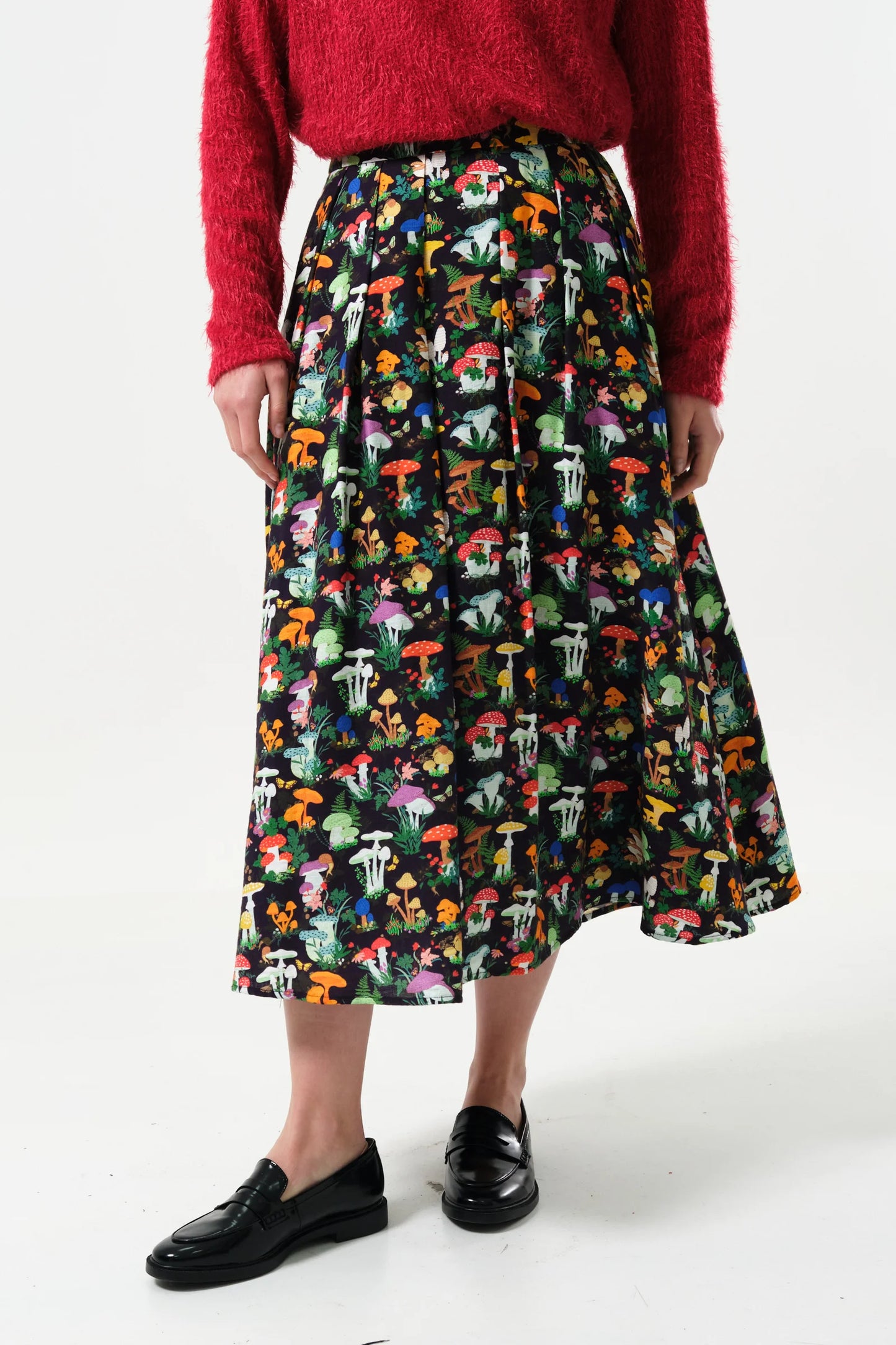 Lizea Toadstool Tales Print Midi Skirt