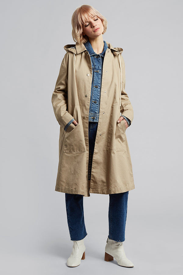 Louisette Removable Hood Rain Mac Jacket