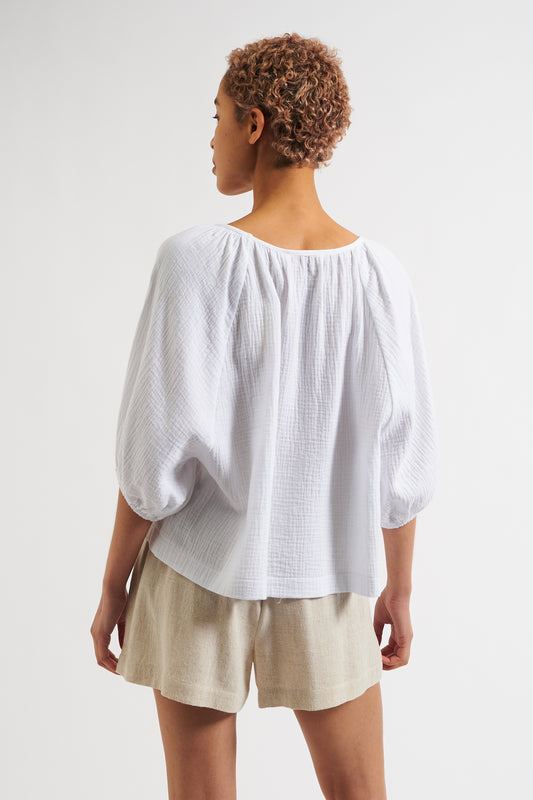 Mayanna Double Gauze Blouse - White