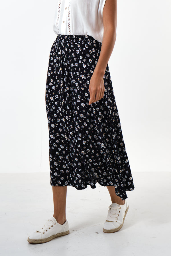 Nese Daisy Drop Print Midi Skirt