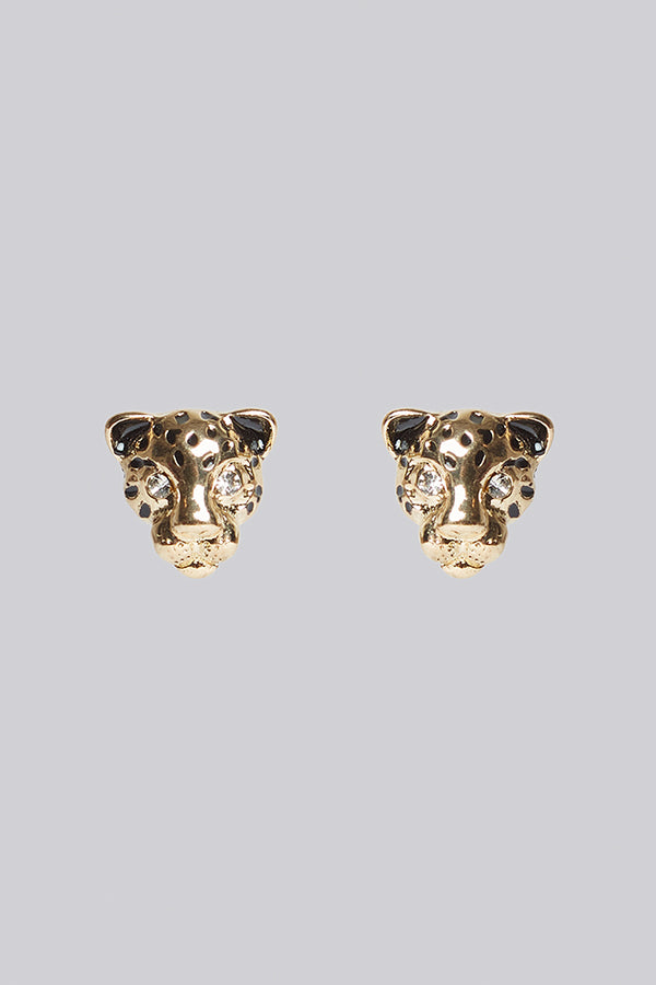 Niger Gold Leopard Earrings