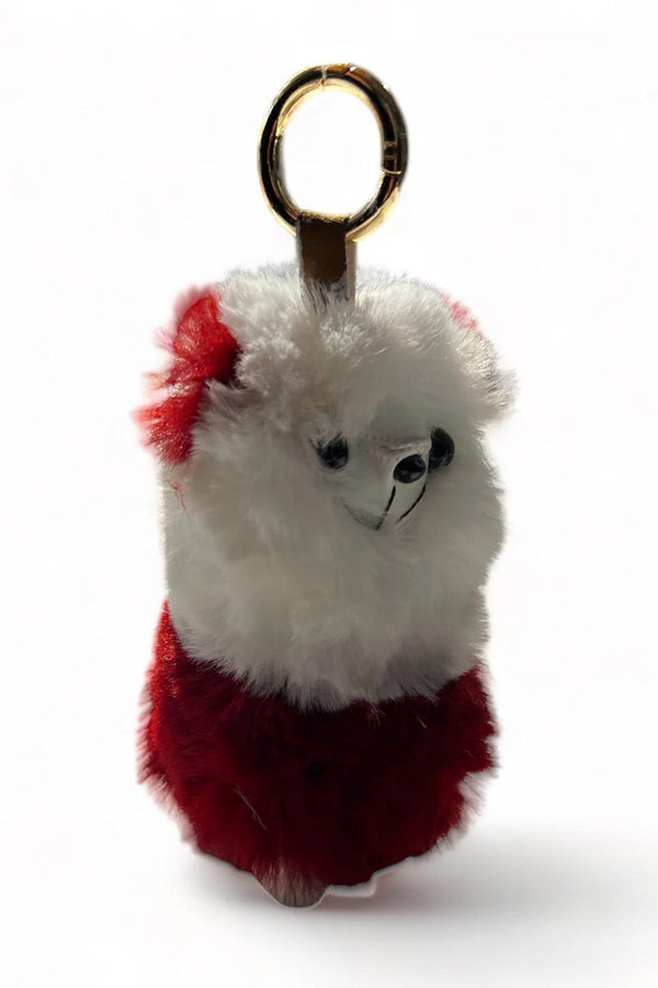 Pio Llama Keyring Holder in Burgundy