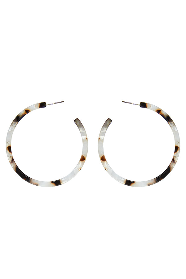 Tatum Tortoiseshell Hoop Earrings