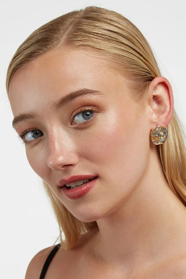 Perida Inlayed Stud Earrings in Multi