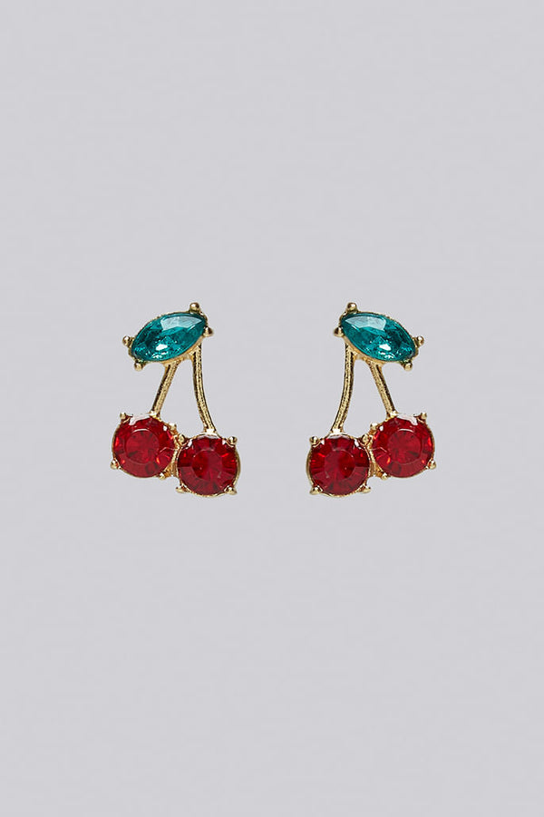 Etta Cherry Stud Earring Gold