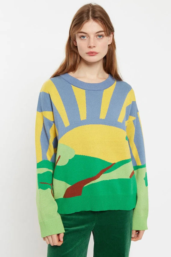 Arinna Landscape Engineered Jacquard Jumper