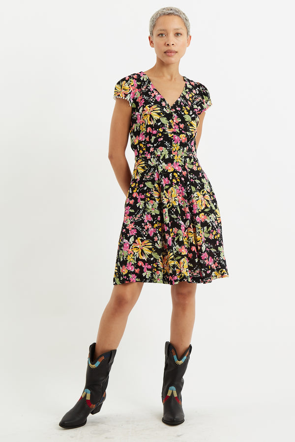 Cathleen Mini Flower Burst Tea Dress