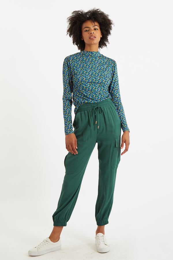 Louche Chava Green Cargo Trouser