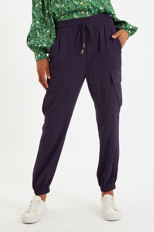 Louche Chava Navy Cargo Trouser