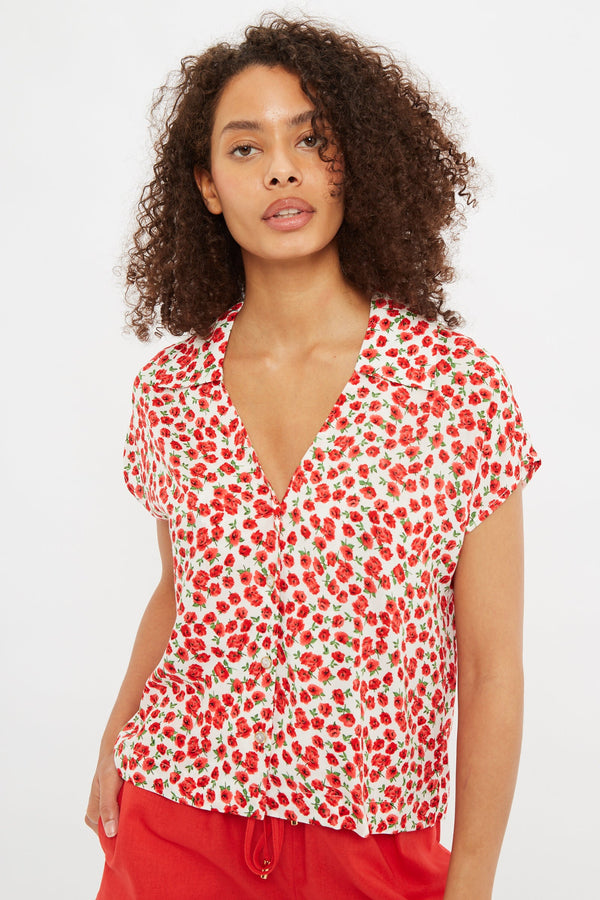 Louche Dido Roses Roses Print Short Sleeve Shirt