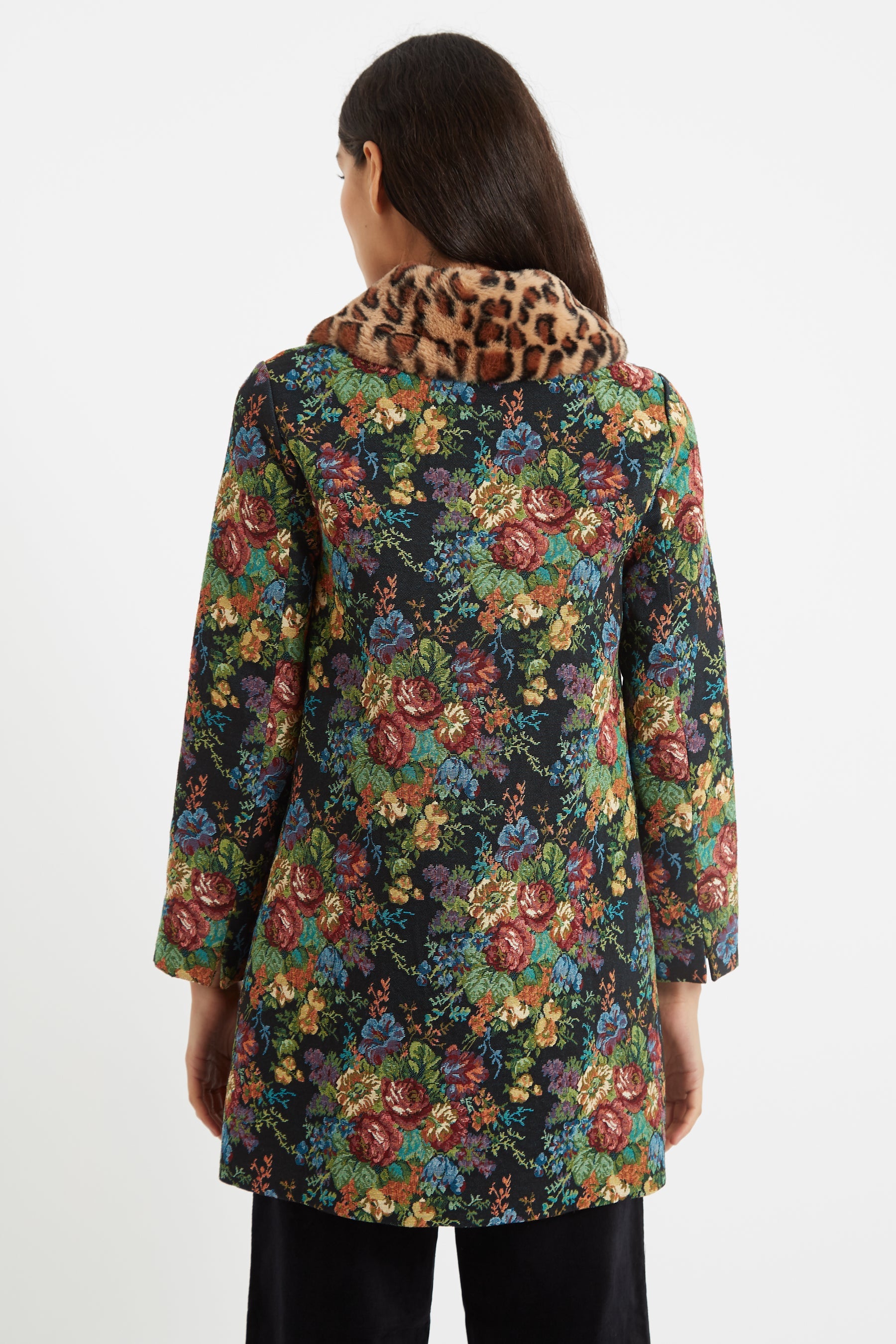 Louche Dryden Flower Mix Jacquard Coat