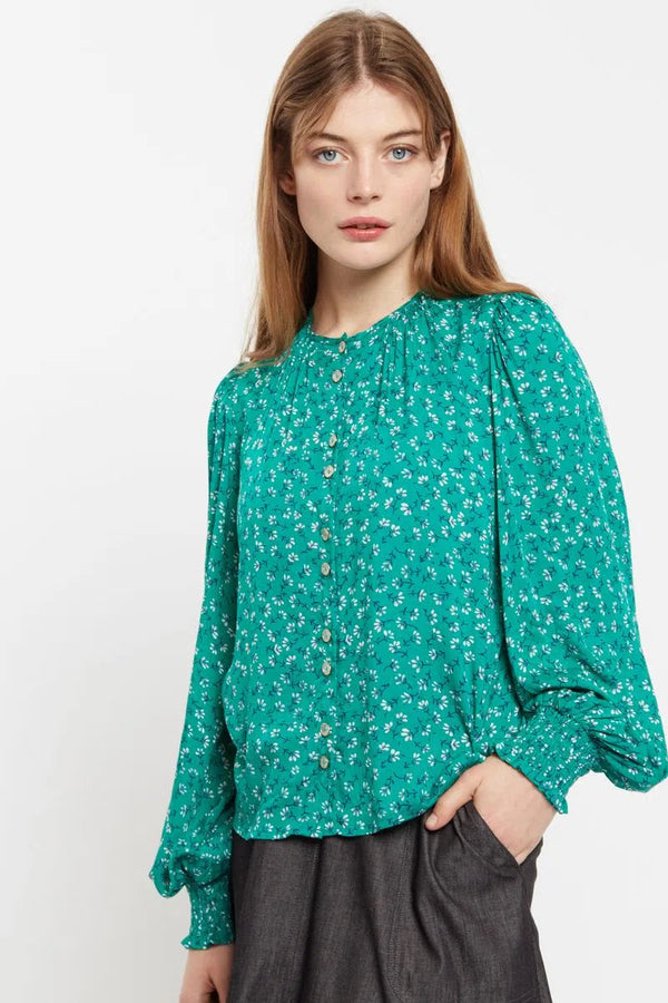 Louche Kerstin Naive Ditsy Print Long Sleeve Blouse