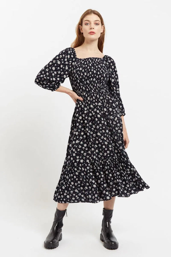 Loe Daisy Drop Bardot Midi Dress