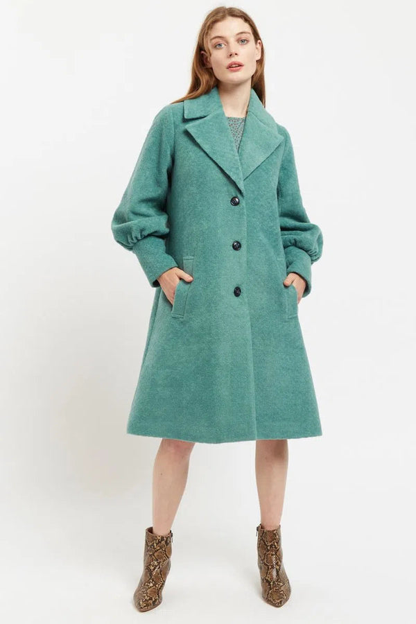 Louche Mischa Statement Sleeve Coat Green