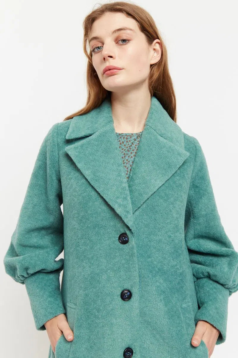 Mint green sales wool coat