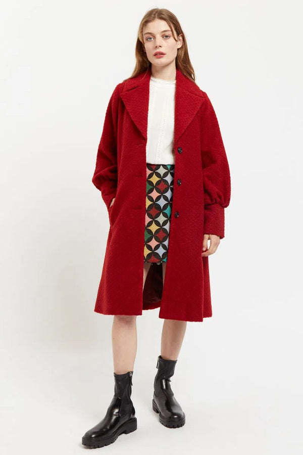 Louche Mischa Statement Sleeve Coat Red