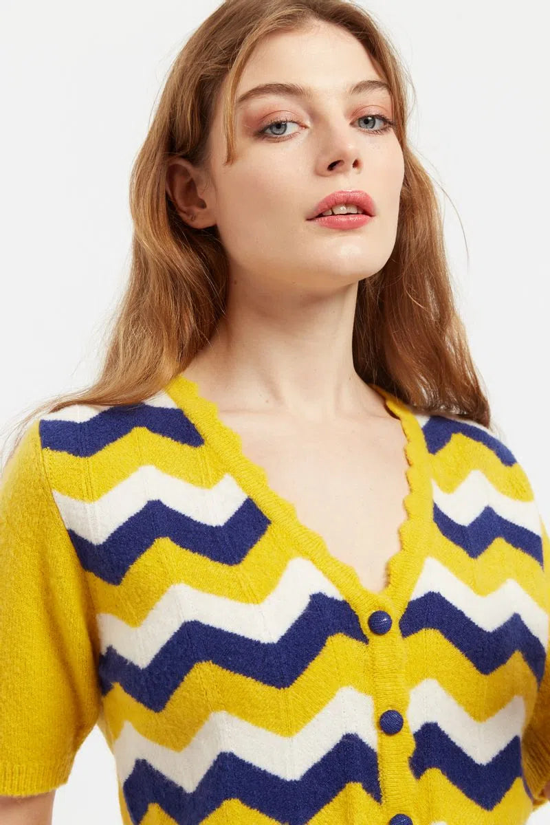 Yellow short sleeve on sale cardigan