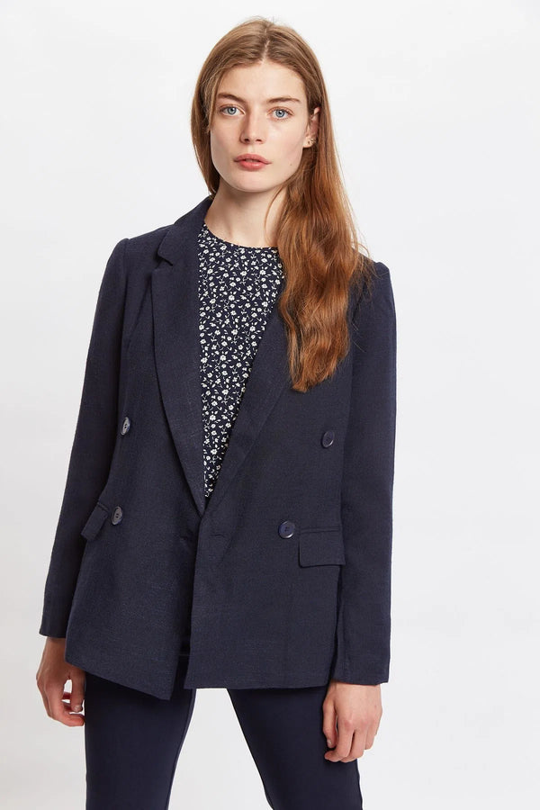 Riley Double Breasted Jacket Navy