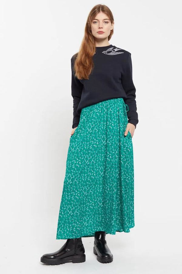 Louche Siri Naive Ditsy Print Midi Skirt