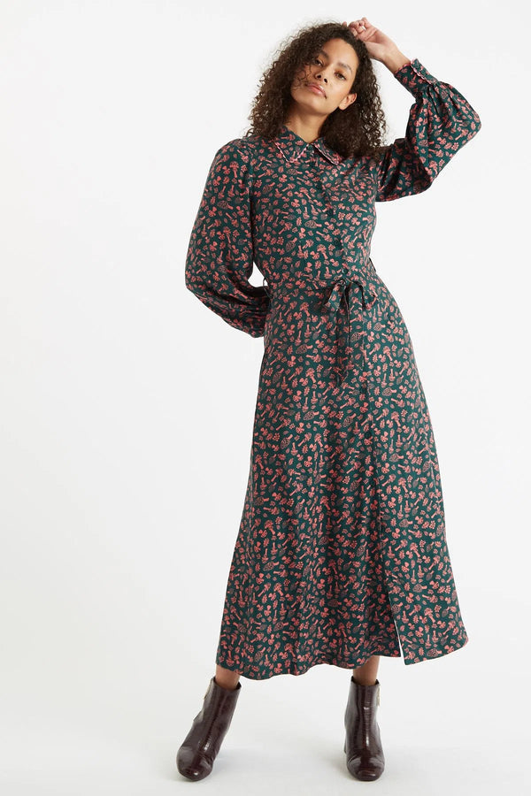 Louche Tabitha Mushroom Magic Print Shirt Dress