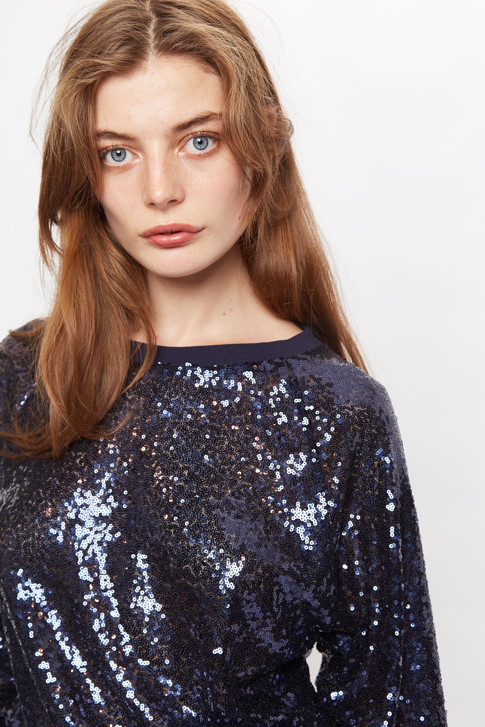 Sequin 2025 top navy