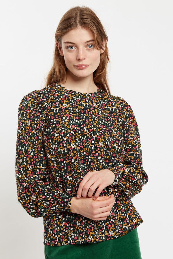 Louche Lima Dippy Ditsy Print Long Sleeve Blouse